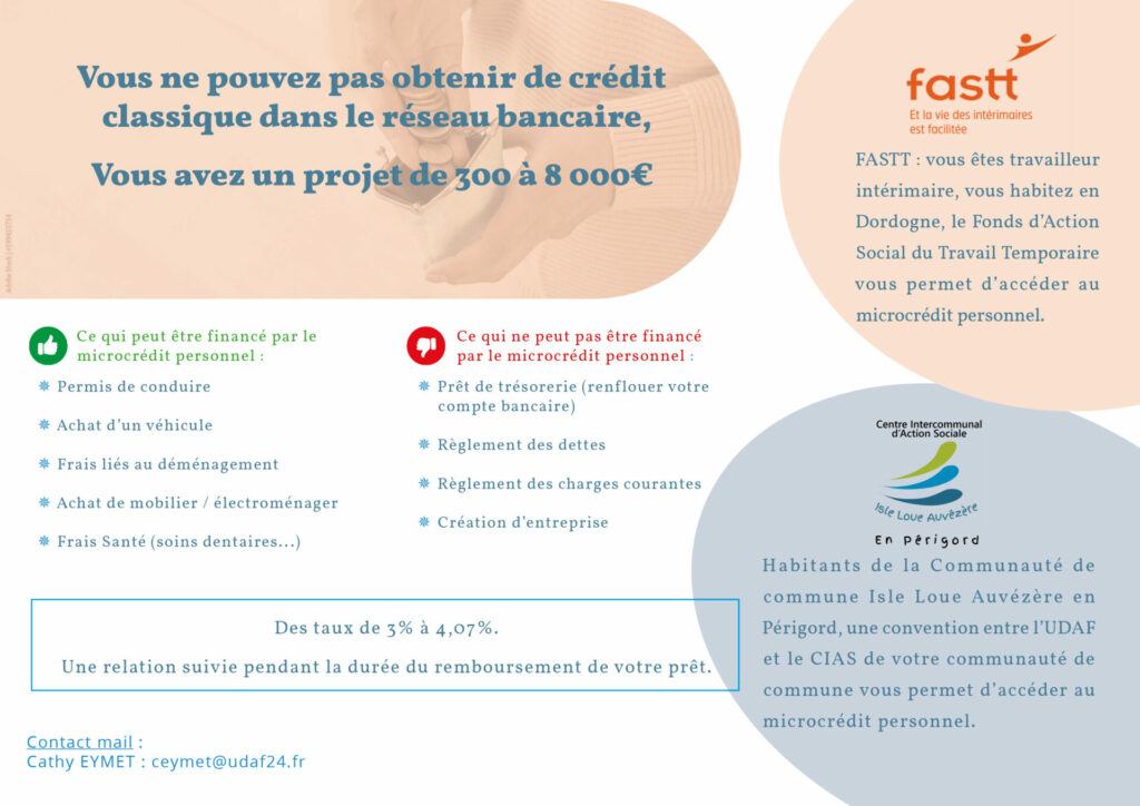 plaquette microcrédit personnel