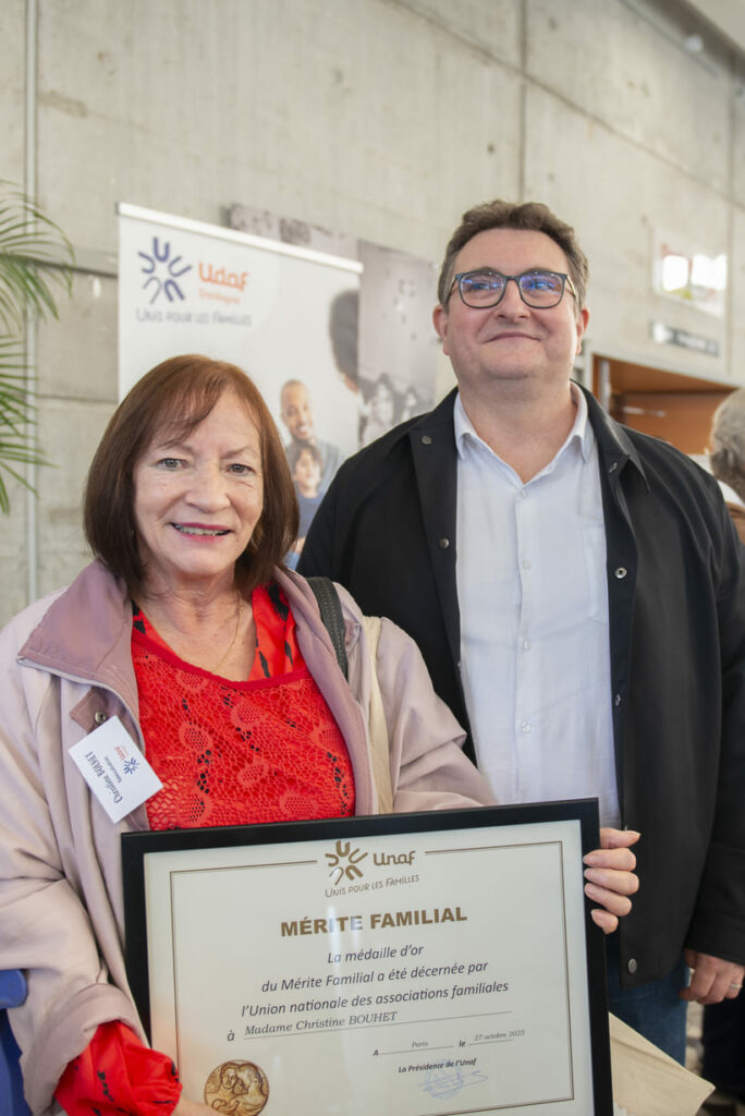 Madame BOUHET et le Président de l'UDAF Fabien SAJOUS