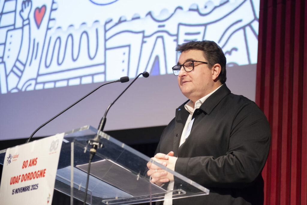 Fabien SAJOUS président UDAF. 80 ans de l'udaf 24