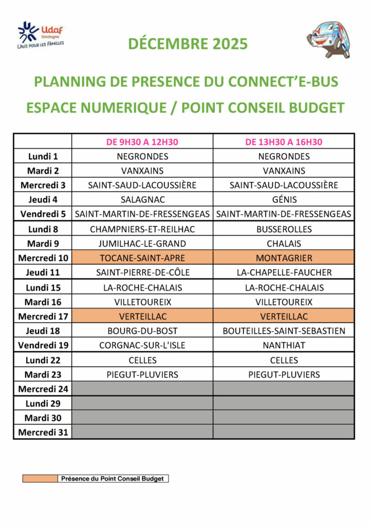 permanence connect'e-bus décembre 2025